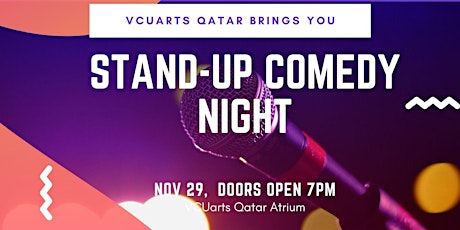 Stand-Up Comedy Night @ VCUarts Qatar | Nov 29 | 7pm primary image