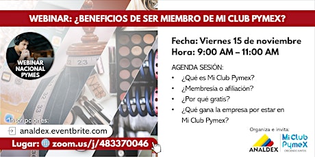 Imagen principal de ¿Quiere exportar? - WEBINAR: Conozca los beneficios  de Mi Club Pymex.