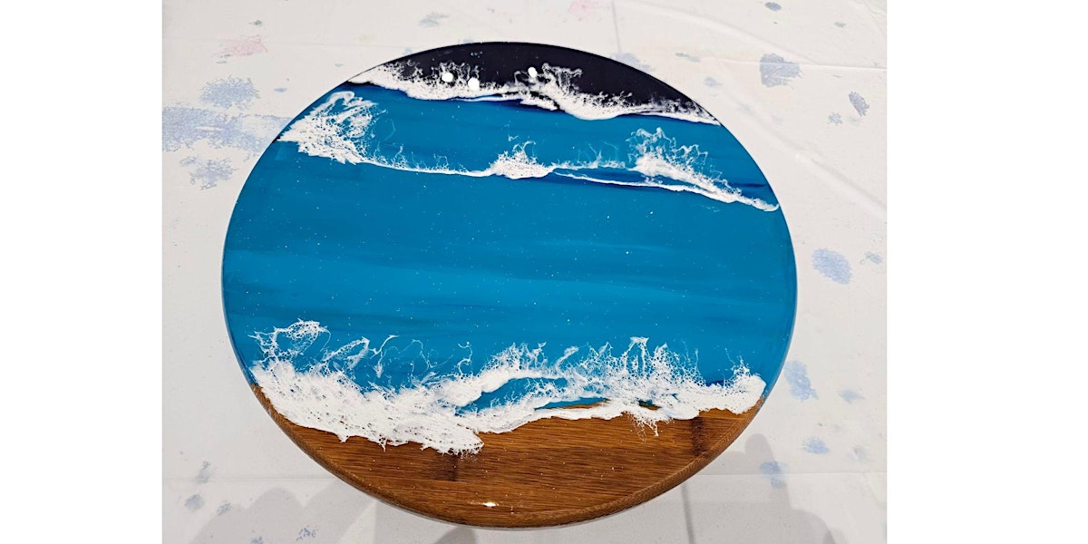 Coastal Lazy Susan Acrylic Painting & Resin Class