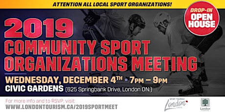 2019 Community Sport Organizations Meeting - Drop In Open House primary image