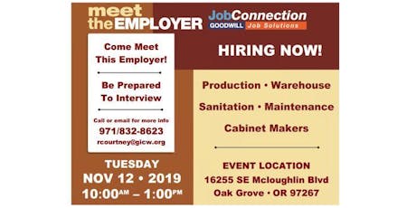 Hiring Event West Salem 1 111919 Tickets Tue Nov 19 Hiring Event West Salem 1 111919 Tickets Tue Nov 19