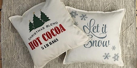 Christmas Stencilled Pillows primary image