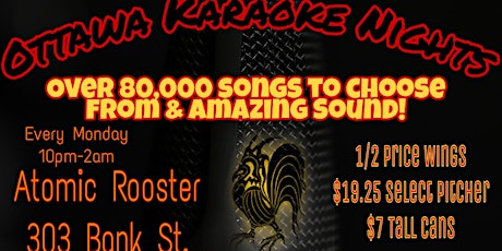 Karaoke Mondays @ Atomic Rooster. primary image