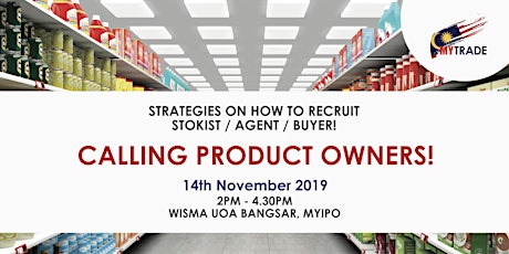 Imagen principal de Strategies on How to Recruit Stokist / Agent / Buyer for your Product!