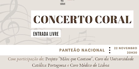 Imagem principal de Concerto Coral: Mãos Que Cantam & Coro Un. Católica & Coro Médico de Lisboa
