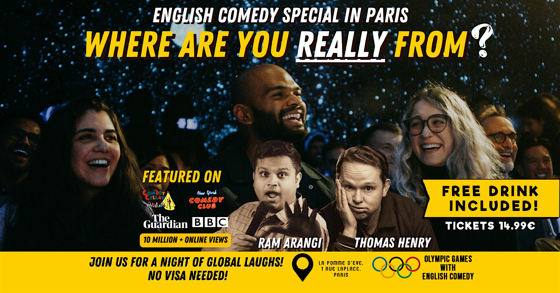 WHERE ARE YOU REALLY FROM? Standup Comedy Special in English – Paris