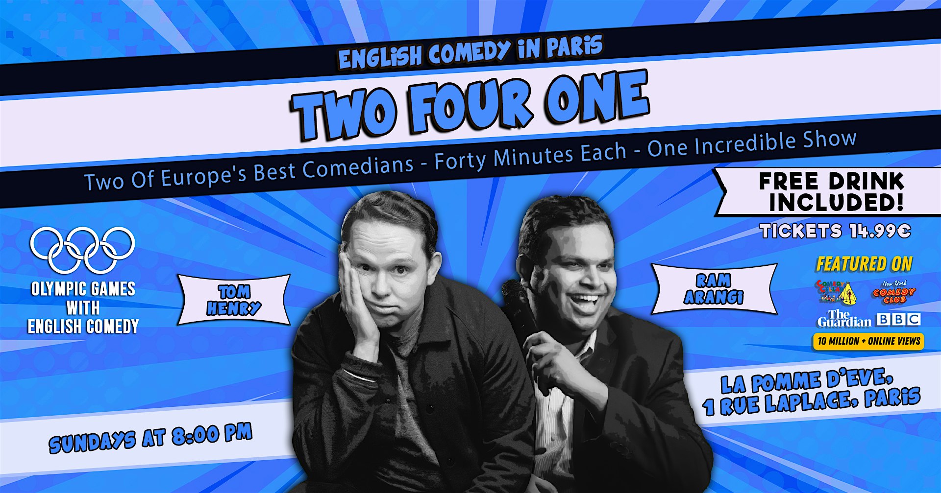 Two Four One – Amazing value comedy in English – Paris