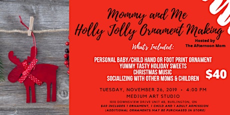 Mommy & Me Holly Jolly Ornament Making Mini Holiday Party primary image