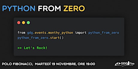 Immagine principale di print("Python from zero") 