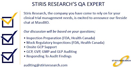 Fireside Chat with Stiris Research’s Experts on Health Authority Inspection primary image