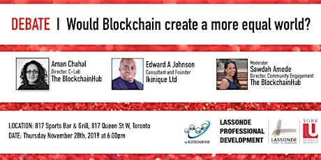 Debate & Networking Session | Would Blockchain create a more equal world? primary image