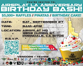 AirSplat LA Anniversary Birthday Bash! primary image