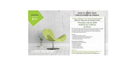 Image principale de NEWCOMERS - HOW WE CAN HELP YOU TO START YOUR OWN BUSINESS IN CANADA?