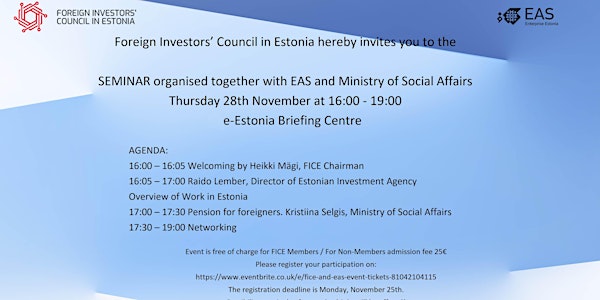 FICE seminar with EAS and Ministry of Social Affairs