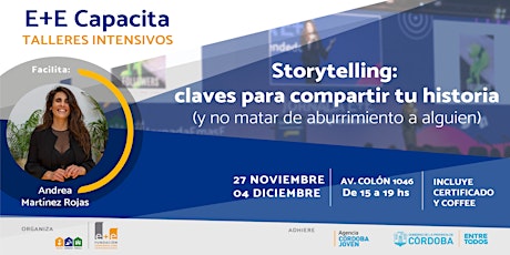 Image principale de STORYTELLING: Claves para compartir tu historia (sin aburrir)