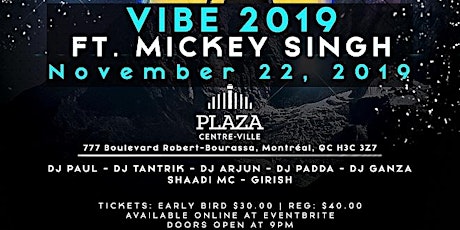 Vibe 2019 Ft Mickey Singh Live in Montreal limited ticekts at the door