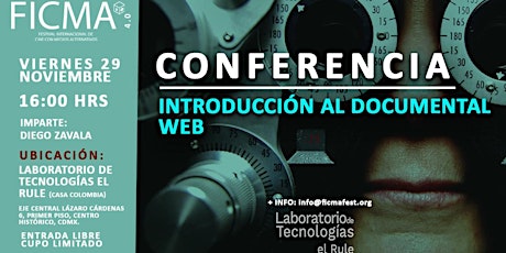 Imagen principal de Conferencia Introducción al documental web