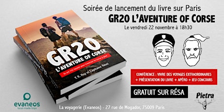 Image principale de Soirée Paris : lancement du livre GR20 L'AVENTURE OF CORSE