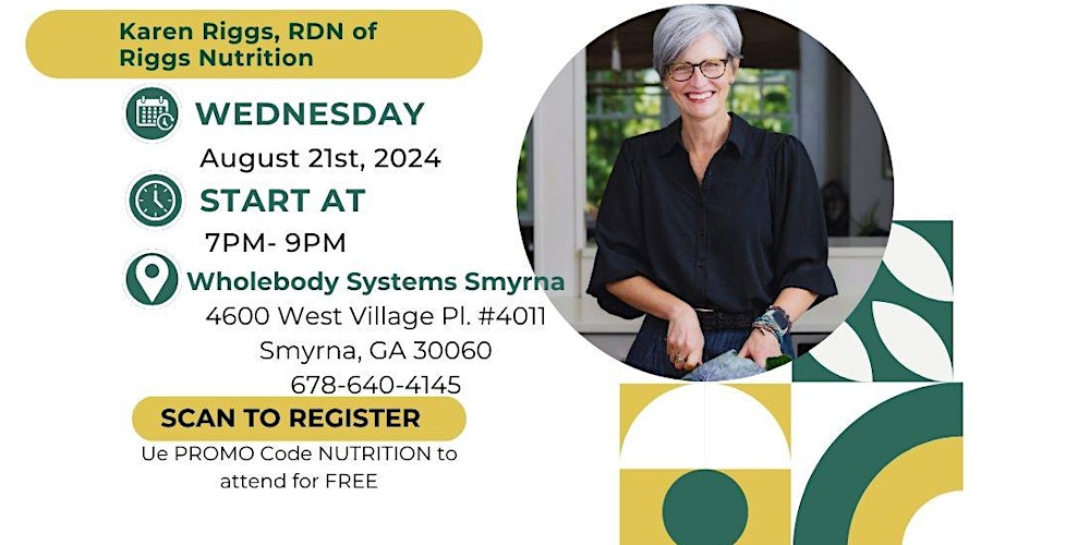 Nutrition and Menopause with Karen Riggs, RDN Tickets, Wed, Aug 21 ...