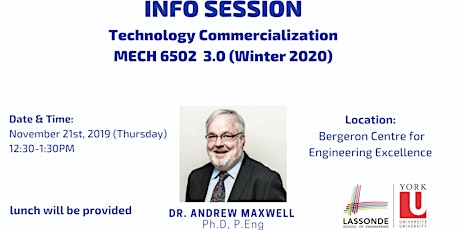Info Session for Technology Commercialization MECH 6502 primary image