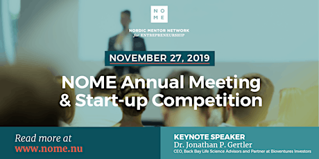 NOME Annual Meeting & Startup Competition 2019 primary image