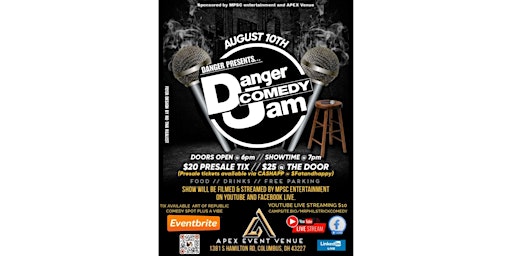 Image principale de Danger Comedy Jam!!! August 10th 2024 (Rated R)