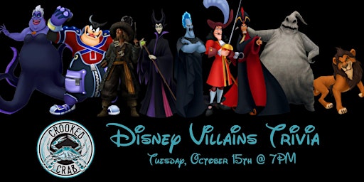 Image principale de Disney Villains Trivia at Crooked Crab Brewing Company