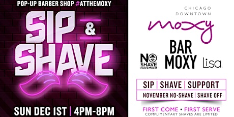 Sip & Shave #atthemoxy primary image