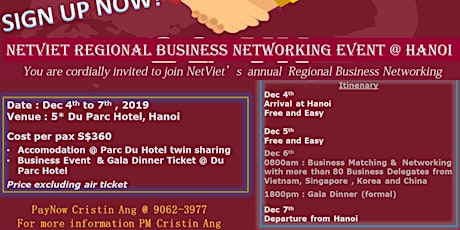 NetViet Regional Business Networking Event @ Hanoi primary image