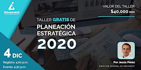 Imagen principal de Taller de Planeación Estratégica 2020 para PYMES