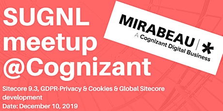 Primaire afbeelding van SUGNL Meetup - December 10, 2019 (Cognizant - Amsterdam)