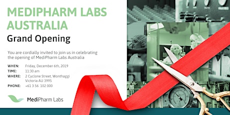 MEDIPHARM LABS AUSTRALIA Grand Opening Event! primary image
