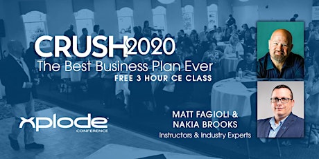 CRUSH2020 - Best Business Plan Ever, 3 Hour CE Class primary image