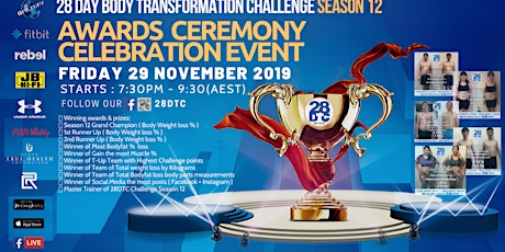 Season 12 Awards Ceremony event by 28 Day Body Transformation Challenge 28DTC  primary image