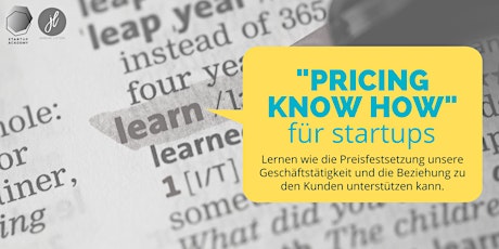 Hauptbild für Informationsanlass: "Pricing Know How" für Startups