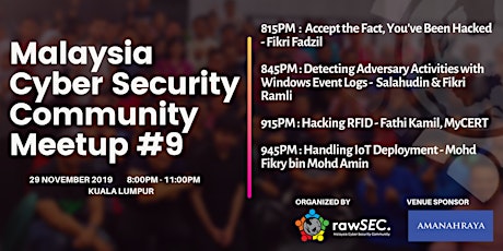 Imagen principal de rawSEC Meetup #9 (Malaysia Cyber Security Community)