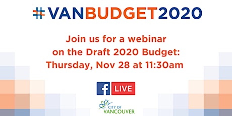 Primaire afbeelding van Learn About the City of Vancouver's Draft Budget 2020