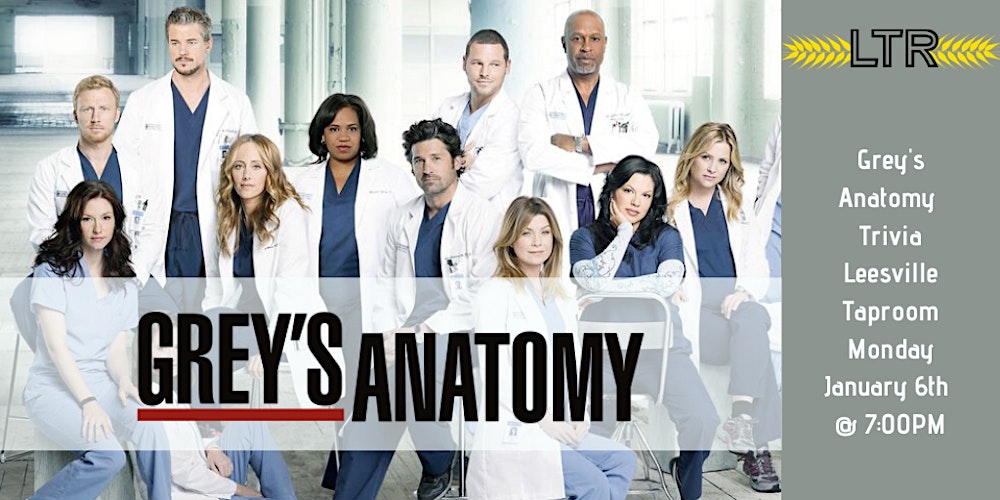 Grey S Anatomy Trivia At Leesville Tap Room Tickets Mon