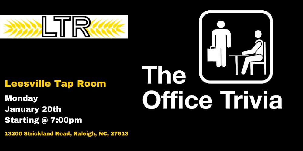 The Office Trivia At Leesville Tap Room Tickets Mon Jan 20