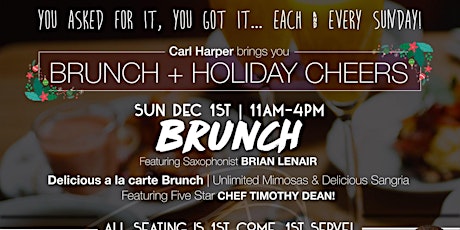 Fwd: THIS SUN Dec 1st "Brunch & Holiday Cheers" @ Timothy Dean Restaurant primary image