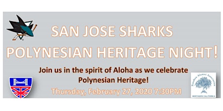 Immagine principale di HCCNC - Polynesian Heritage Night with the San Jose Sharks 