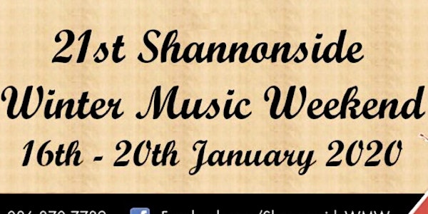 Shannonside Winter Music Weekend Ticket