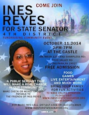 Fundraiser Community Event to elect Ines Reyes as State Senator of the 4th Senatorial District primary image