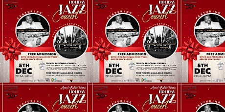 Imagem principal do evento Bubbha Thomas Holiday Jazz Concert