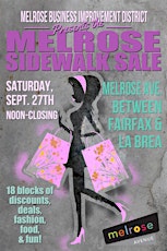 The Melrose Sidewalk Sale primary image