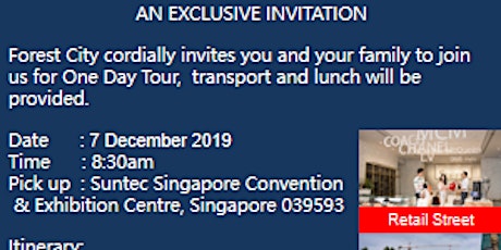 Join us for a complimentary Forest City one day tour on 7 Dec 2019 primary image