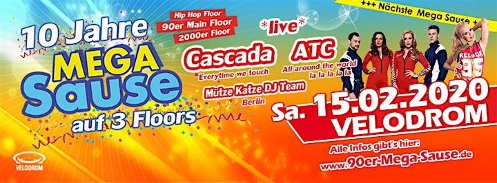 Die Mega Sause Mit Mit Cascada Und Atc Live Am 15 02 2020