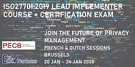 Primaire afbeelding van ISO 27701:2019 Lead Implementer Course (FRENCH)