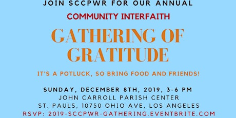 2019 SCCPWR  Interfaith Community GATHERING OF GRATITUDE primary image