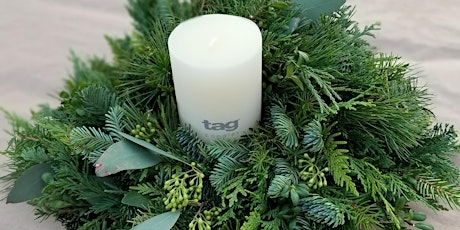 Live Greenery Candle Ring - Thurs, Dec 12th 6:00pm primary image